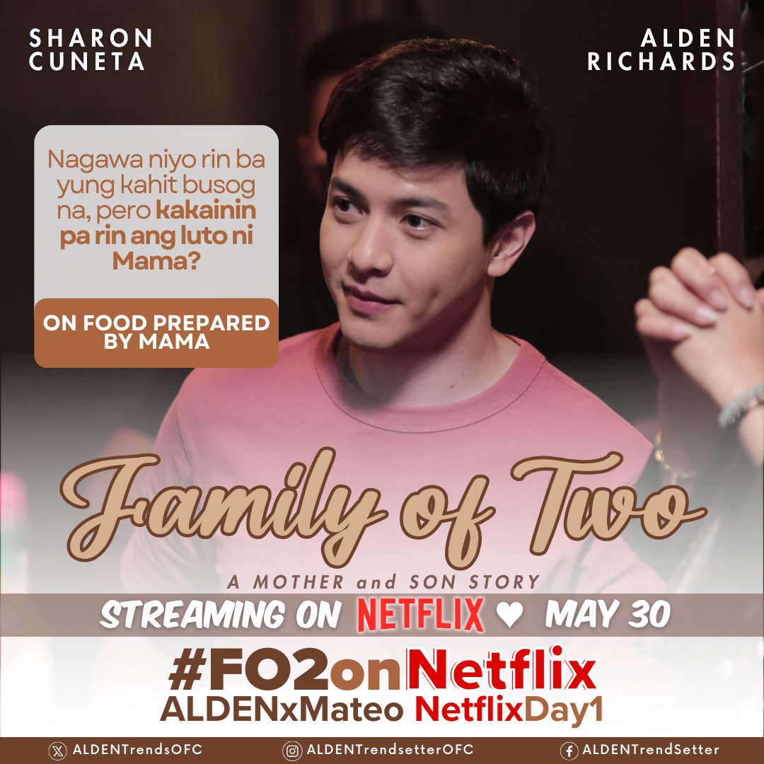 Guilty 🙋🏻‍♀️ We all know the effort that our mothers put in every time they cook food for us. So kahit busog na tayo, kakain ulit 🥰 Ganyang-ganyan ako until now ☺️ @aldenrichards02 @familyoftwofilm #FO2onNetflix #ALDENRichards ALDENxMateo NetflixDay1