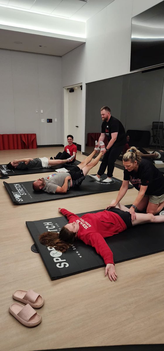So honored to have the training staff from the University of Nebraska trained in the SportStretch® routine.  This is the first Big 10 school to request a private class for the members of their staff in order to bring this warmup and recovery work to their athletes.
