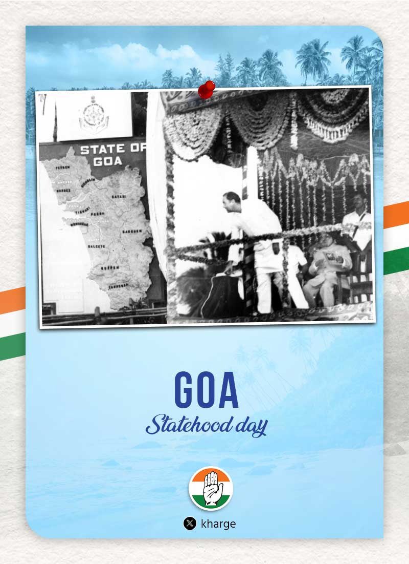 We extend our warm wishes to the people of Goa on their Statehood Day. Goa is a cradle of scenic natural beauty and warm-hearted people. On this historic day in 1987, under the leadership of then Prime Minister, Shri Rajiv Gandhi, Goa became a state of the Republic of India.