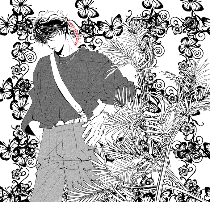 黒髪男子
#オリジナルイラスト 