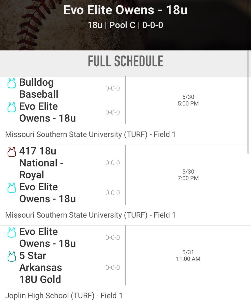 Pool Play for the weekend! Bracket play for the 15U will begin on Saturday. 16’s &amp; 18’s bracket will be Sunday!