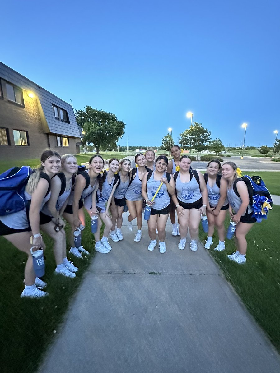 VIKING Cheer first day of camp
-spirit stick ✔️