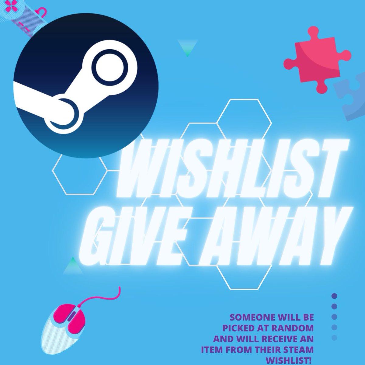 🎁🎁Give Away🎁🎁
I'm in a giving mood again, so would like to treat one lucky person to a random steam game from their wishlist! To enter. Just follow, retweet, comment what game you would hope to win, and tag 2 friends. Simples. winner randomly selected will be DM'd. GOOD luck