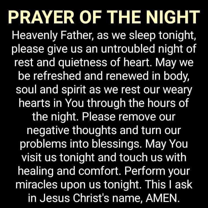 Evening prayer… Shall we pray? In Jesus name…Amen🙏✝️