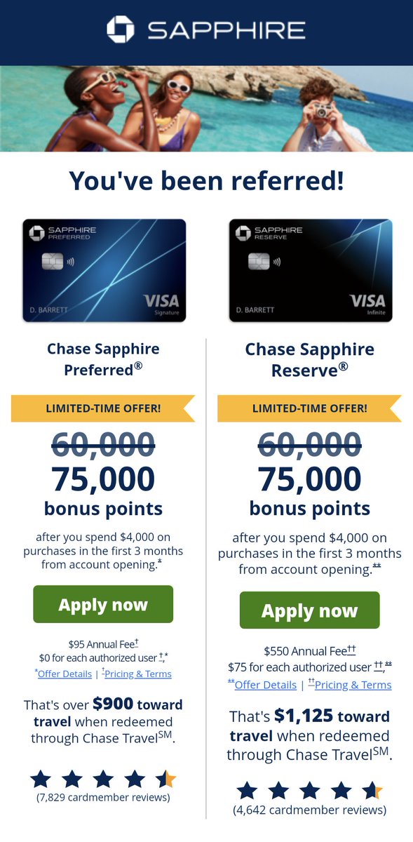 FYI: now is a great time to pick up a Chase Sapphire card with an elevated Sign up bonus. 
referyourchasecard.com/19n/X8DKG0ODSU
