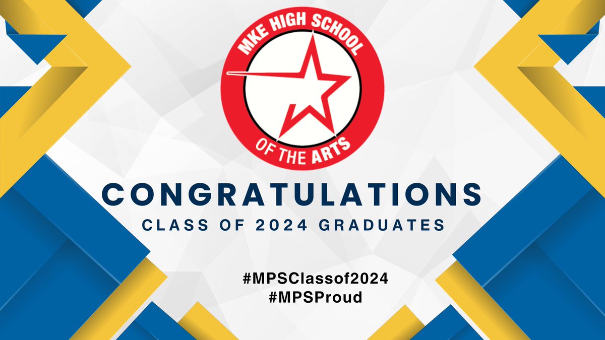 🎉 Congratulations, Milwaukee High School of the Arts graduates! You make us #MPSProud! We invite the entire Milwaukee community to help celebrate our graduates 🎓 You can watch all of the graduation ceremonies on our YouTube channel. mpsmke.com/graduation