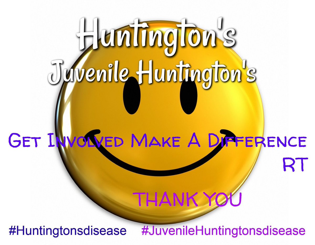 Everyday Is Huntington's disease Awareness day 
Get ...Involved with a RT 
My Family Thanks You 
#LetsTalkABoutHD 
#huntingtondisease 
#juvenilehuntingtonsdisease 
#huntingtonsdisease  .......