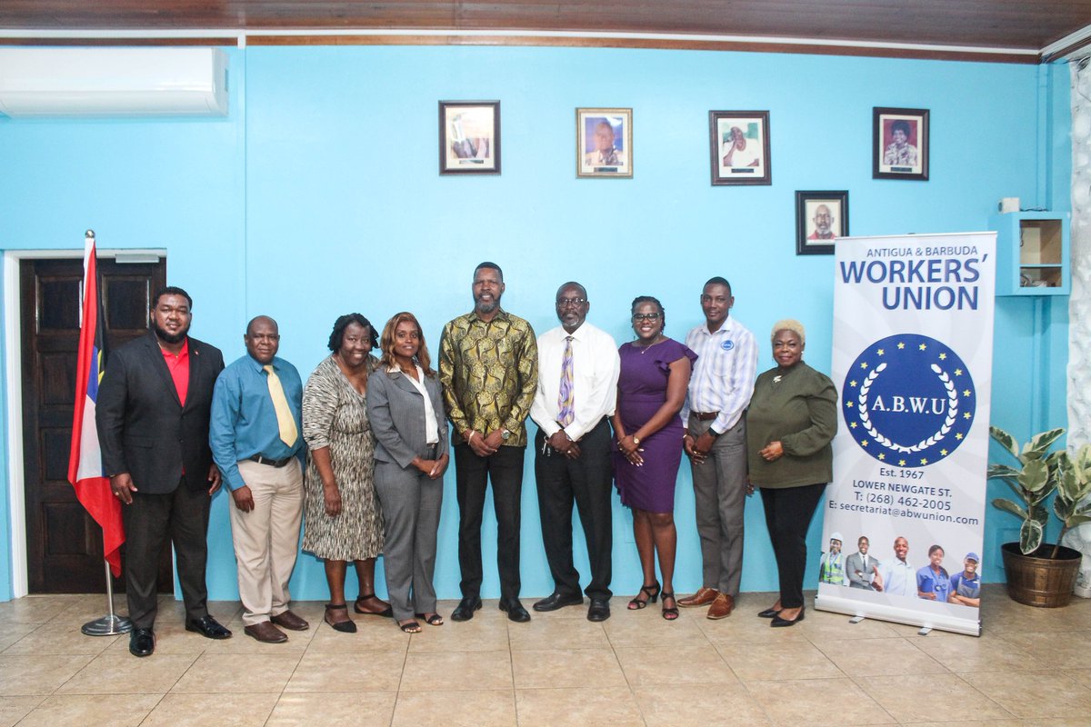 ⚖️@ILO Conventions are legal instruments based on the guiding principles of #decentwork! Today we met with @abwu268, Antigua & Barbuda Trades & Labour Union and Antigua & Barbuda Public Service Association to look at these International Labour Standards and reporting obligations