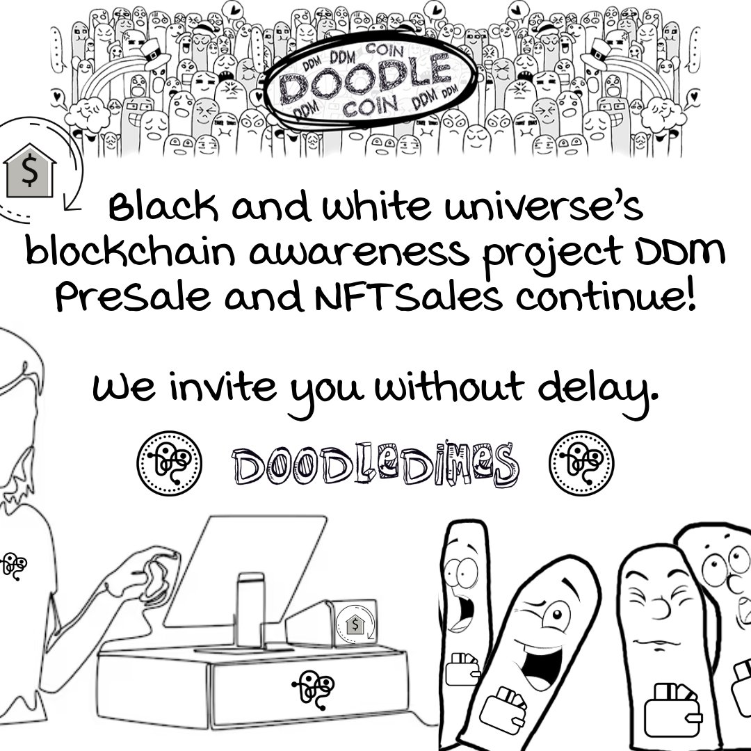 DoodleDimes's tweet photo. "DDM"Coin
Bold Lines, Big Dreams!  ✏️
▫️◽️▫️
DoodleCoin's world thrives in black and white, a unique aesthetic that reflects our focus and simplicity. Just like our design, DoodleCoin offers a clear path to the future.
🔳▫️🔳
Don't miss the presale! Be part of the black and white revolution. Join our NFT sales and become an early builder.

🖼 DDmNFT 
https://t.co/eiwKDtw3BC
📉 DDmPreSale 
https://t.co/NwNEvTHuAQ

⚪️Official Accounts⚪️
✈️ https://t.co/rExJKUleh7
✈️ https://t.co/GXxY7XCo5X
✖️ https://t.co/NTBuW9ExiO

🪙 DDM Home: https://t.co/NwNEvTHuAQ

#DoodleCoin #DDm #DDmCoin #DoodleDimes #BlackAndWhite #BSC #Crypto #Memecoin #P2E #NFT #Gaming #Art #DigitalArt #NewFeature #DoodleTheme #Web3 #Community