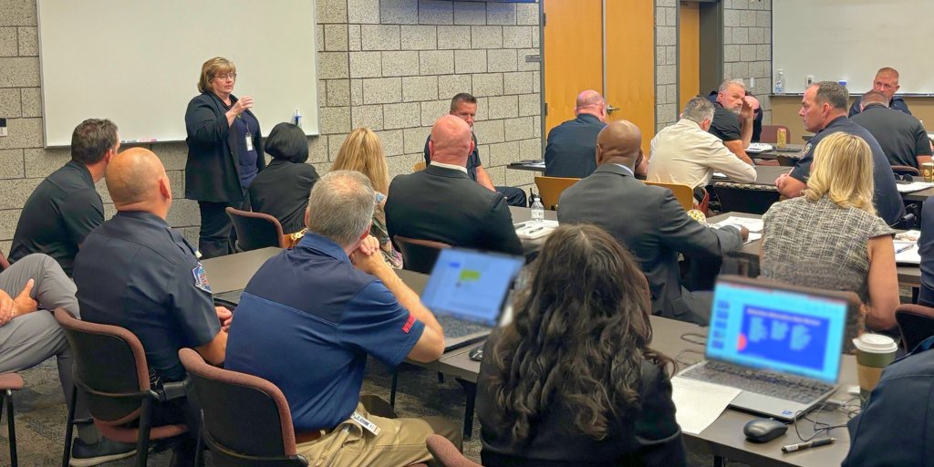 Collaboration in Action - County Attorney @Rachel1Mitchell joined a roundtable with the East Valley Police Chiefs Association sharing vital community updates, answering their questions, and encouraging further communication between city agencies and MCAO! #KeepingCommunitiesSafe