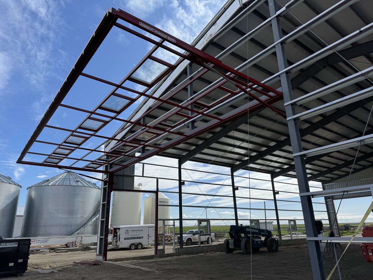 Terramesa Inc. (@terra_wt) on Twitter photo Onward ➡️ 28’ tall #steelstructure at <a href="/cpfarmsltd/">Michel Camps</a> … 50’ <a href="/PowerLift_SA/">PowerLift S. Alberta</a> - check out Terramesa.ca Onward ➡️ 28’ tall #steelstructure at <a href="/cpfarmsltd/">Michel Camps</a> … 50’ <a href="/PowerLift_SA/">PowerLift S. Alberta</a> - check out Terramesa.ca