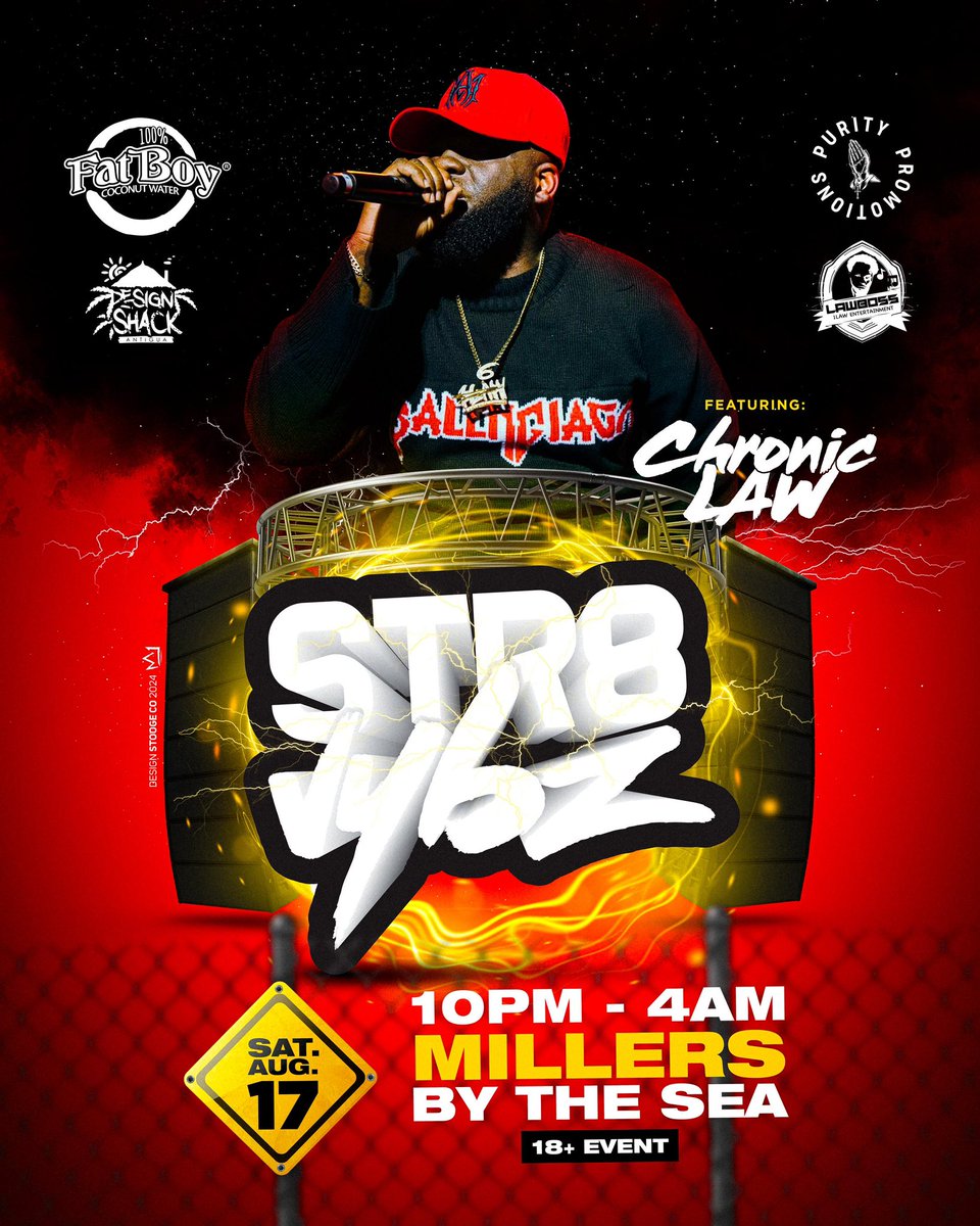 Strangler268's tweet image. 💥 BUP BUP 🔥 Chronic Law LIVE in Antigua on August 17th for the second installment of STR8 VYBZ ⚡️ 

📆 Mark the date! Early bird tickets go on sale soon 🎟️ 

#LawBoss #STR8VYBZ 
#FatBoyCoconutWater 
#PostCarnivalBraffingz