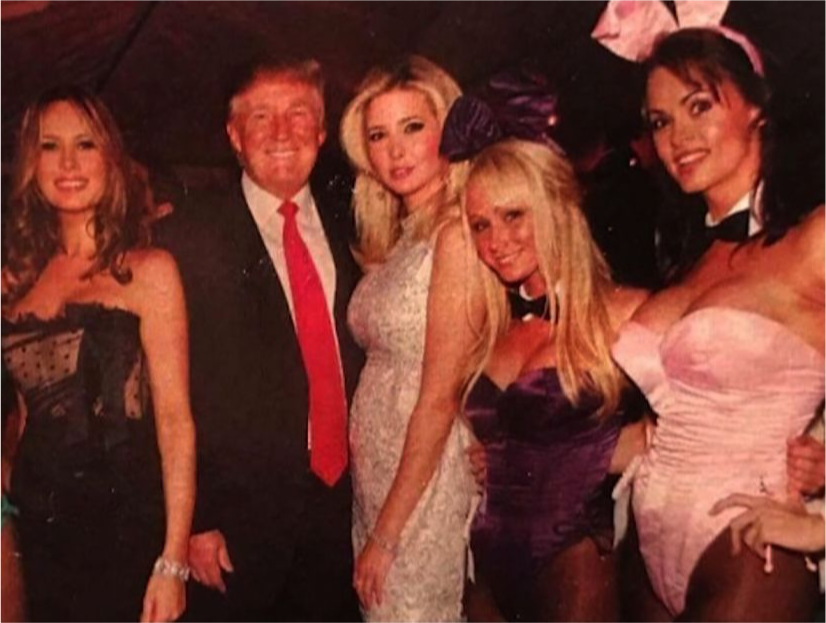 Illicit sex is a family affair w Trump

While banging a Playboy Bunny, Trump filmed the Apprentice at the Playboy Mansion

During filming, he introduced Melania & Ivanka to the Bunny he was banging & joyously smiled for a photo of all of them together.

What is the word for this?
