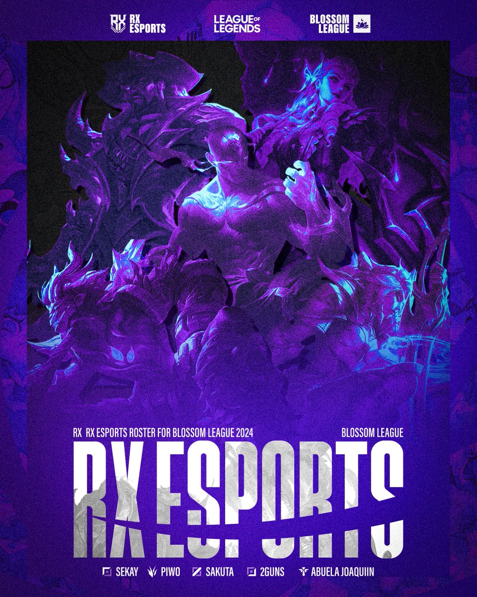 ¡Afilen sus habilidades, porque <a href="/RXEsportsGG/">RX Esports</a> se une a la Séptima Edición de la Blossom League! 🌟🔥 No se pierdan la oportunidad de ver a estos talentosos guerreros en acción. La destreza y la emoción estarán a flor de piel en cada enfrentamiento.