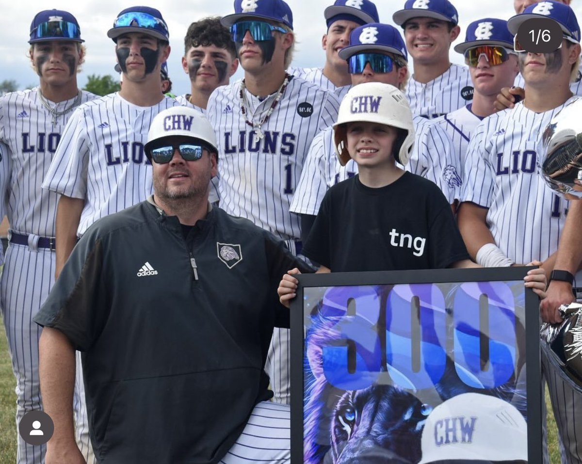 JYoung856Ball's tweet photo. Congratulations to Coach Mac on his 300th career victory. We are extremely proud to have you as our coach. All these boys love going to war with you and for you. Let’s keep it going. #TNG 

@CHW_Baseball @CHWestAthletics @CherryHillWest @kminnicksports https://t.co/WOhxBOnNyU