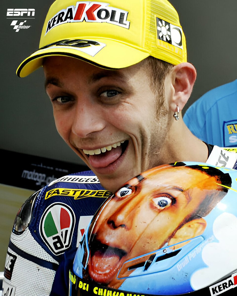 En 2008, Valentino #Rossi utilizó un casco con su cara para el #ItalianGP. ¿Lo recordabas? 😅🤭