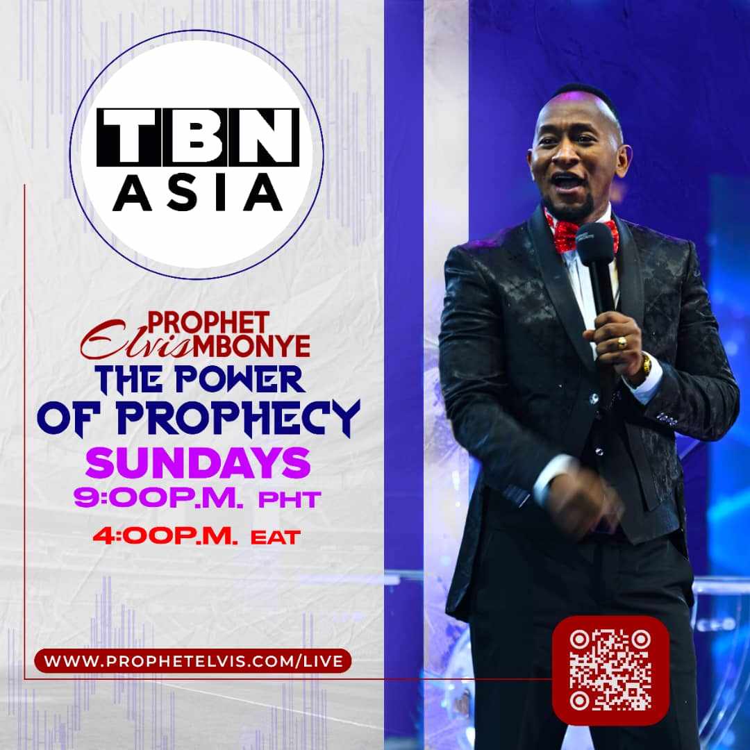 Join Prophet Elvis Mbonye this Sunday at 9 PM on TBN ASIA for 'How to attract Heaven’s attention Part 1'. Unlock blessings beyond imagination. #ProphetElvisMbonye #DivineRevelation #PowerOfProphecy