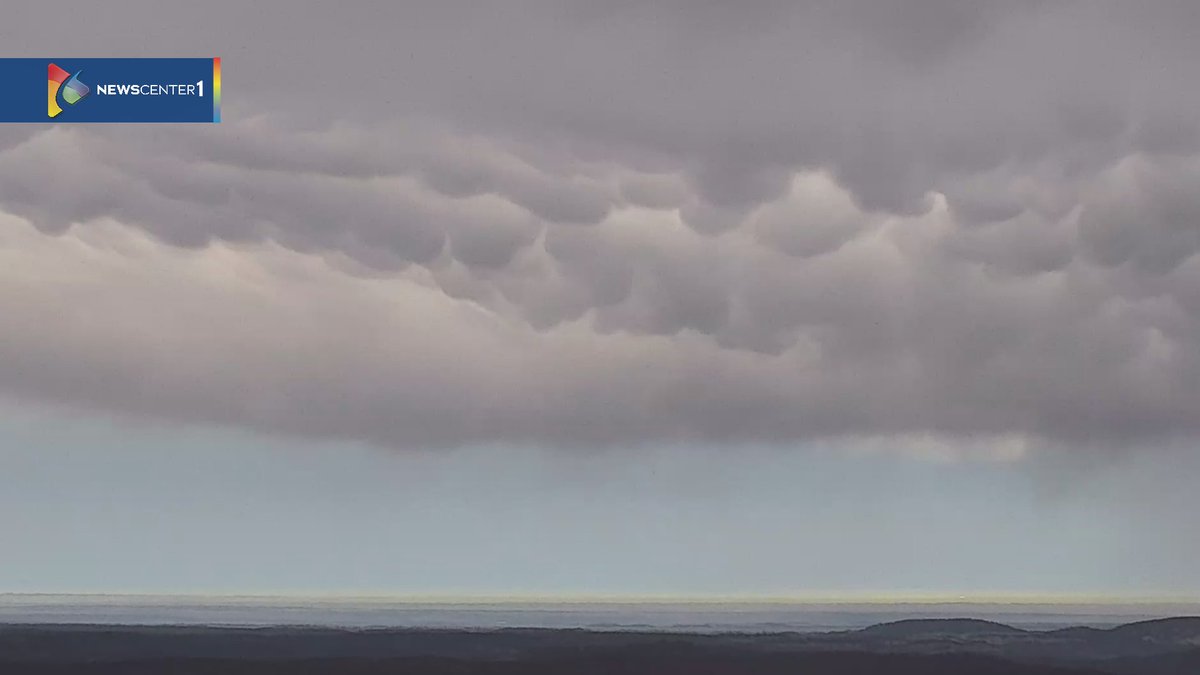 WED-5:19 PM: Mammatus Clouds hanging over Bear Butte and the northern Black Hills.  This particular storm is capable of quarter sized hail and 70 MPH wind gusts #sdwx