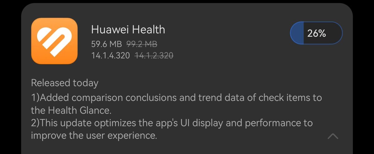 A new update has been released for #HuaweiHealth and I believe the first point is interesting. I will give it a try. #Huawei @HCNewsroom #Apps