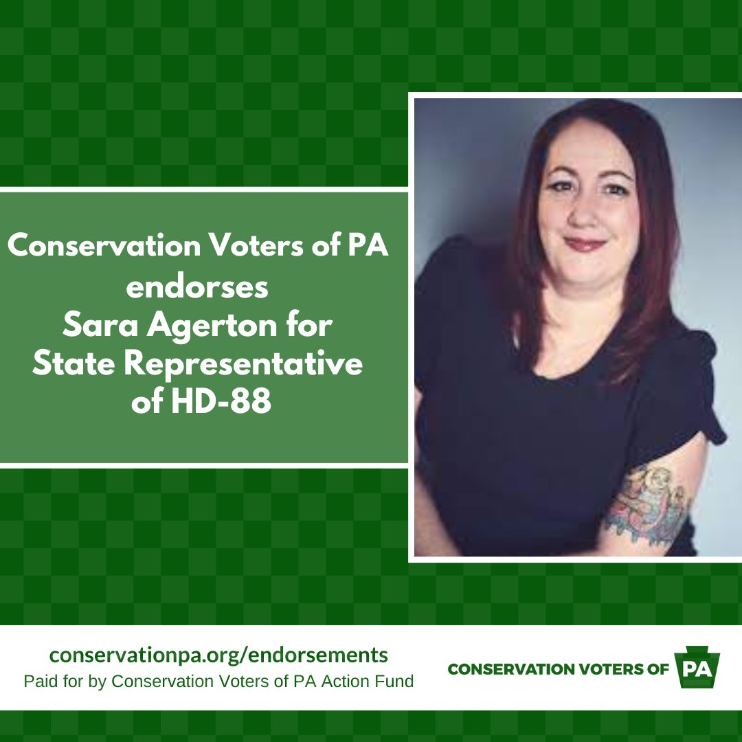 We’re excited to announce that we are endorsing Sara Agerton for election to the State House in HD-88! ✅Learn more about <a href="/SaraAgertonPA/">SaraAgertonPA</a> and her priorities: conservationpa.org/endorsements/s…