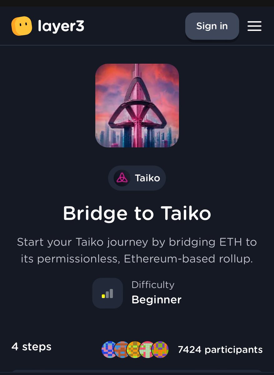 🥁ไปทำเควสบริด eth ไปไทโกะครับ ต้องใช้ eth เคลม Airdrop แน่ๆ 👇
legacy.layer3.xyz/quests/bridge-…