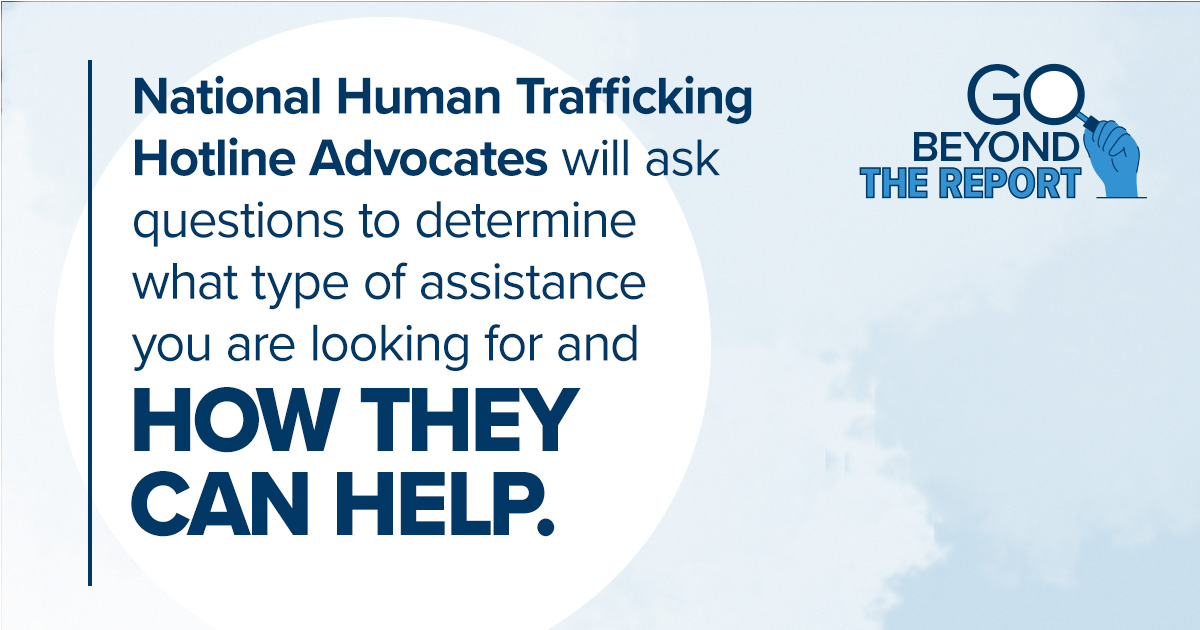 The National Human Trafficking Hotline is more than a reporting number. It also features support services for survivors and individuals currently experiencing #HumanTrafficking. Learn more: go.dhs.gov/JVE