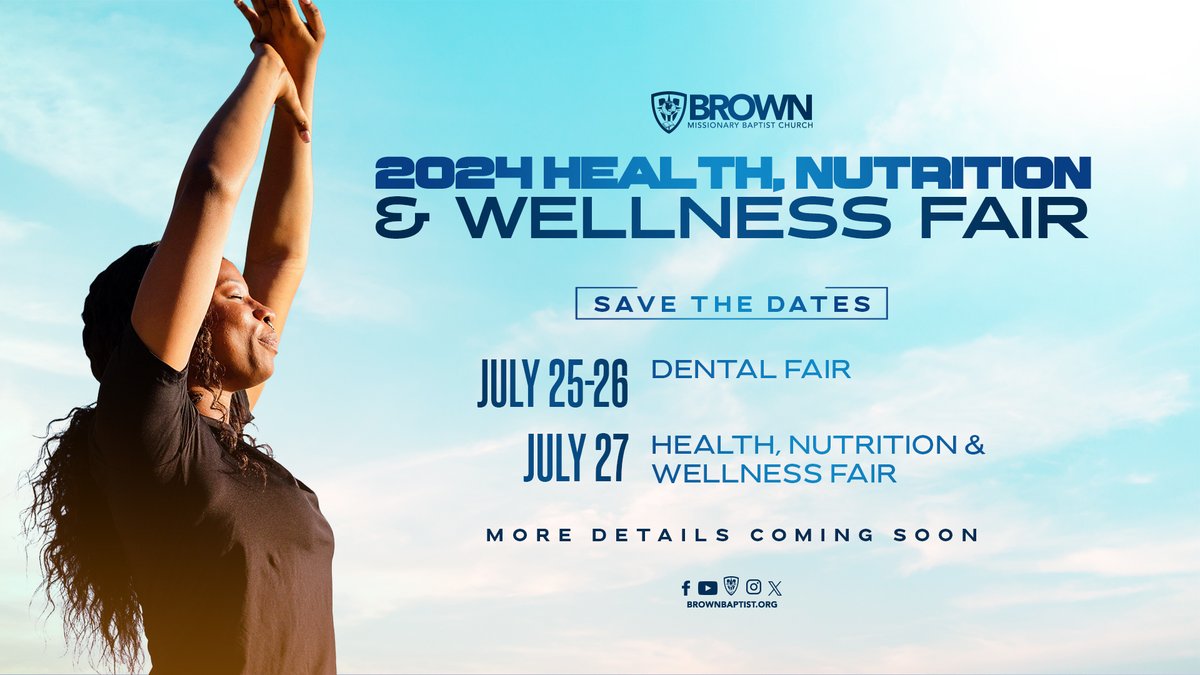BrownBaptist's tweet photo. It's National Fitness Day! πͺπ½ππ½ββοΈ As we emphasize this year as the Year of Health, we are encouraging everyone to take part in the Healthier901 Challenge by texting "health" to 27636.
#brownbaptist #bmbc #yearofhealth #health #wellness #fitness #explore #explorepage #LessIsBest https://t.co/67x6mwLUsn