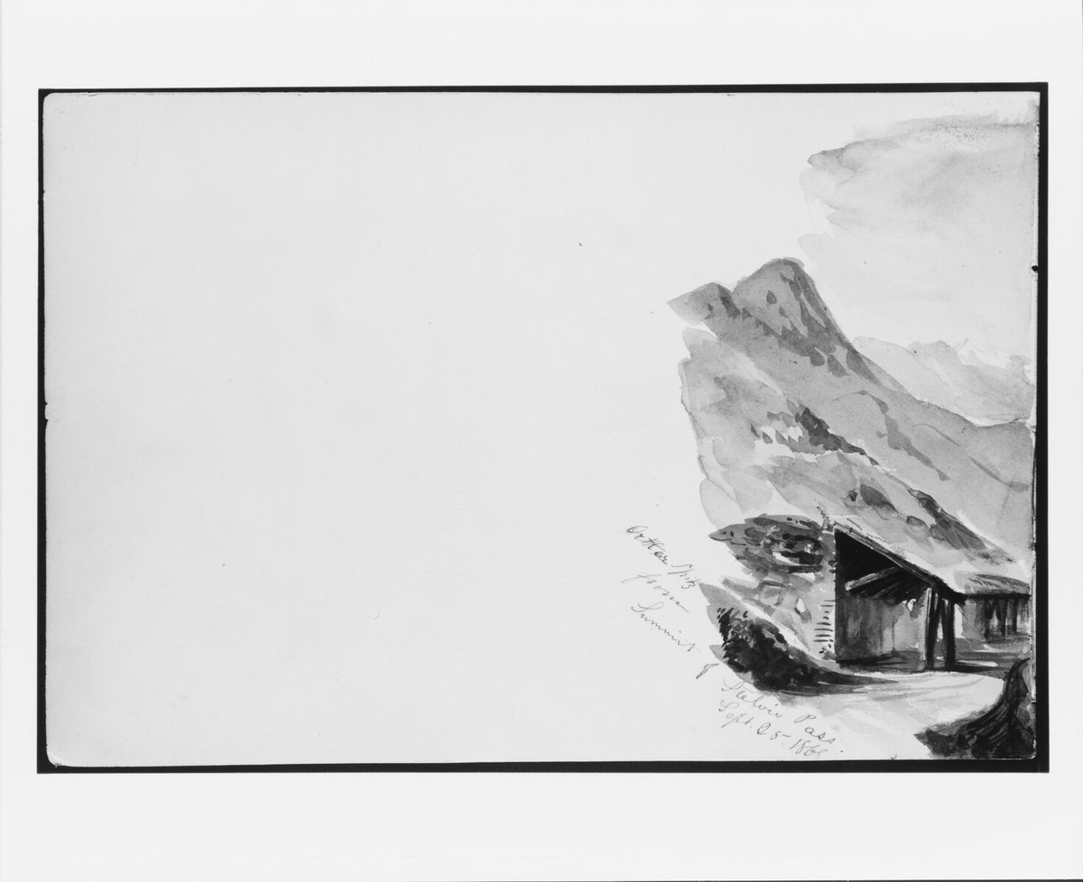 Ortler Spitz from Summit of Stelvio Pass (from Switzerland 1869 Sketchbook) metmuseum.org/art/collection…