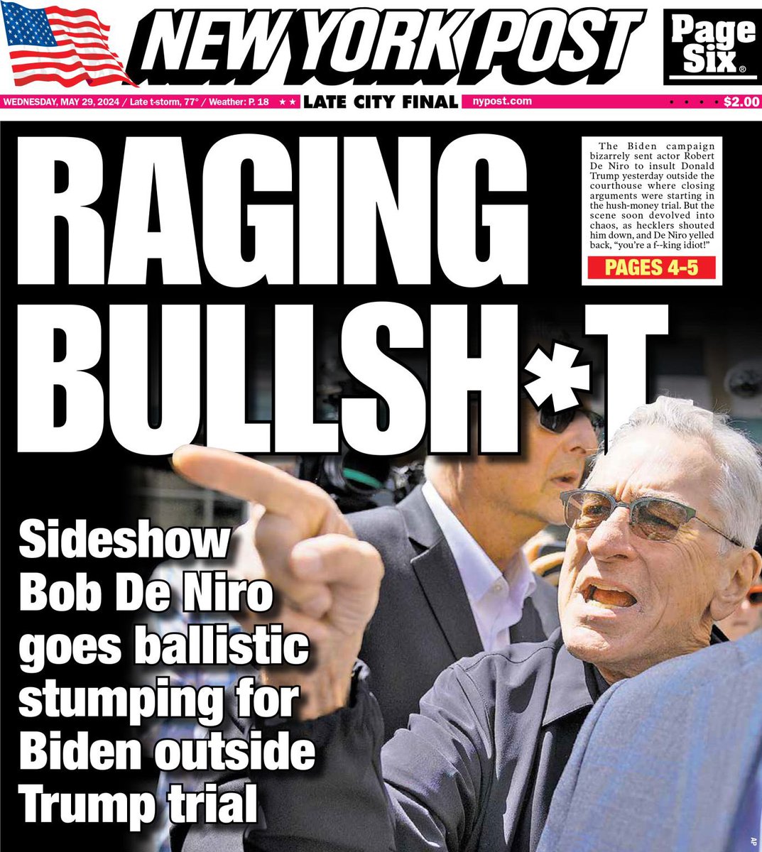 Team Biden’s failed campaign stunt outside the Manhattan Courtroom yesterday reached a new low. They are no longer trying to hide their role in the politicized and illegal lawfare against President Trump, and they are DESPERATE to gaslight voters.  Americans have had enough of