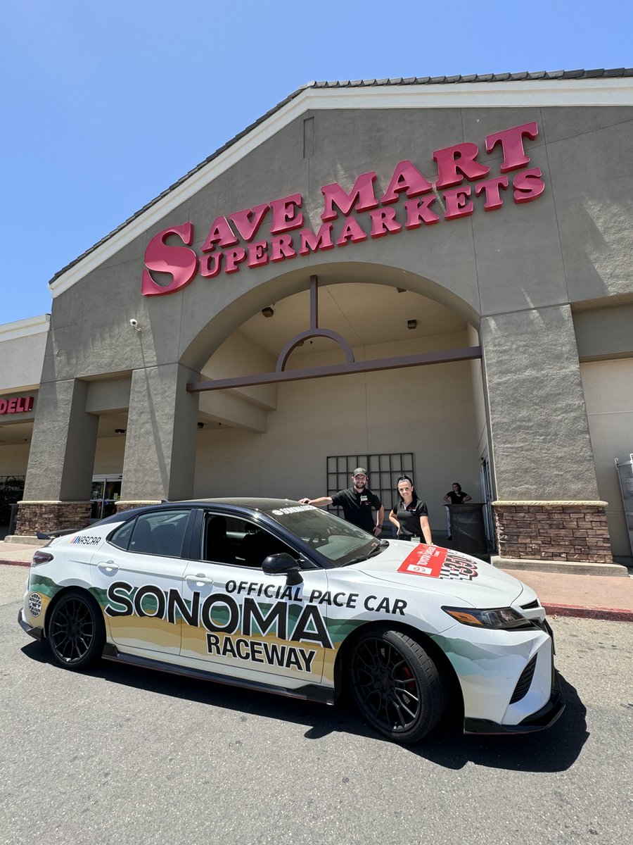 @SaveMart Last stop: Roseville! 🛑

Swing by @SaveMart to pick up a Sunday ticket and get your FREE Pre-Race track pass! 

* Available to the first 10 customers who purchase a Sunday ticket!