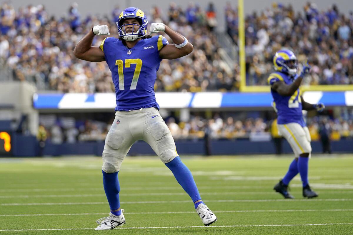 HAPPY BIRTHDAY: #Rams wide receiver Puka Nacua turned 23 years old today

• Pro Bowler
• 2nd Team All-Pro
• All-Rookie Team (2023)

HISTORIC STATS FROM HIS ROOKIE YEAR… 
 
• Most receptions by a rookie: 105
• Most rookie receiving yards: 1,486
• Most receptions in a game