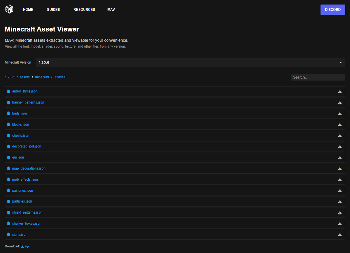 MAV now available at mav.jeqo.net. View any asset from any Minecraft version without needing to extract the files yourself.

A must-have tool if you're a developer, server owner, or a frog!

#Minecraft #Blockbench