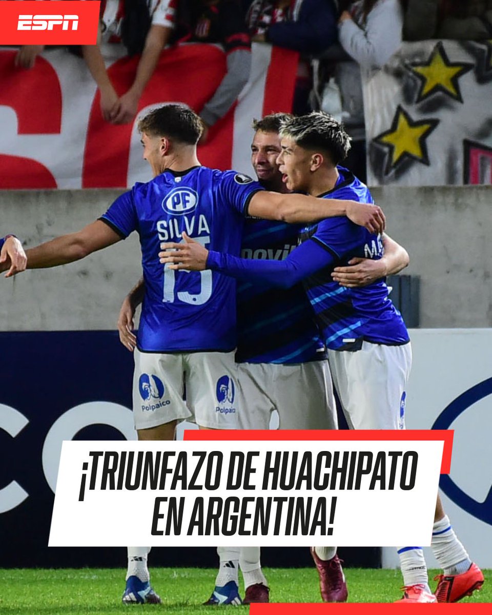 ESPNChile's tweet photo. 🚨¡FESTEJO ACERERO COMO VISITANTE!

⚽ #Huachipato jugó un partidazo en La Plata y se quedó con la victoria por 4-3 frente a Estudiantes, para alcanzar la segunda posición del Grupo C de la CONMEBOL #Libertadores. https://t.co/a7xgIL0T05