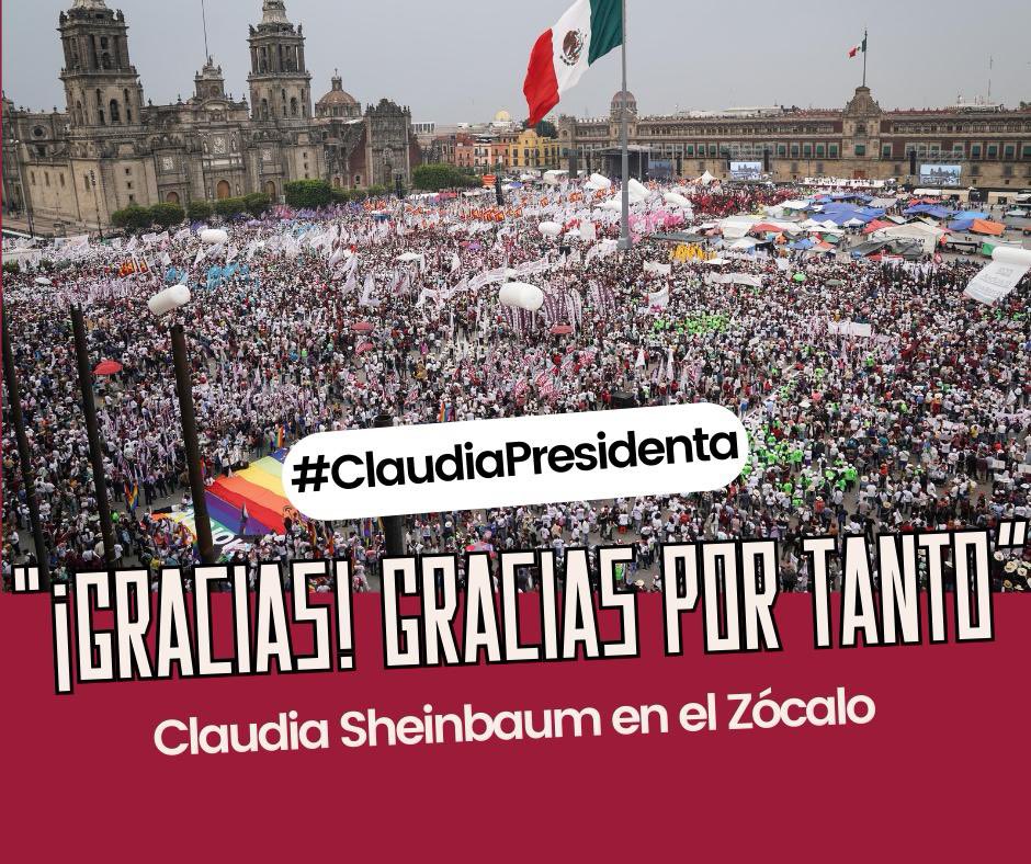 Repitan después de mi: 📣📣📣 -Tirar hate en redes sociales, no obstaculizará el triunfo de la Dra. @Claudiashein. 🧏🏻‍♀️📣🤭 ¡El triunfo se logrará este próximo 02 de junio, con el voto de las y los mexicanos! 🇲🇽🤩❤️ #ClaudiaPresidenta #ConTokioClaudia