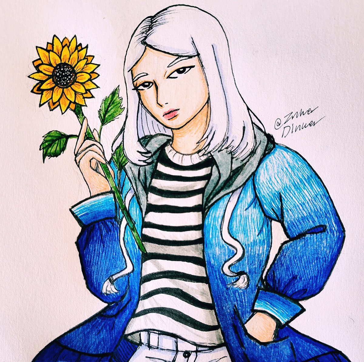 해바라기 🌻 Art trade for @aesunray !