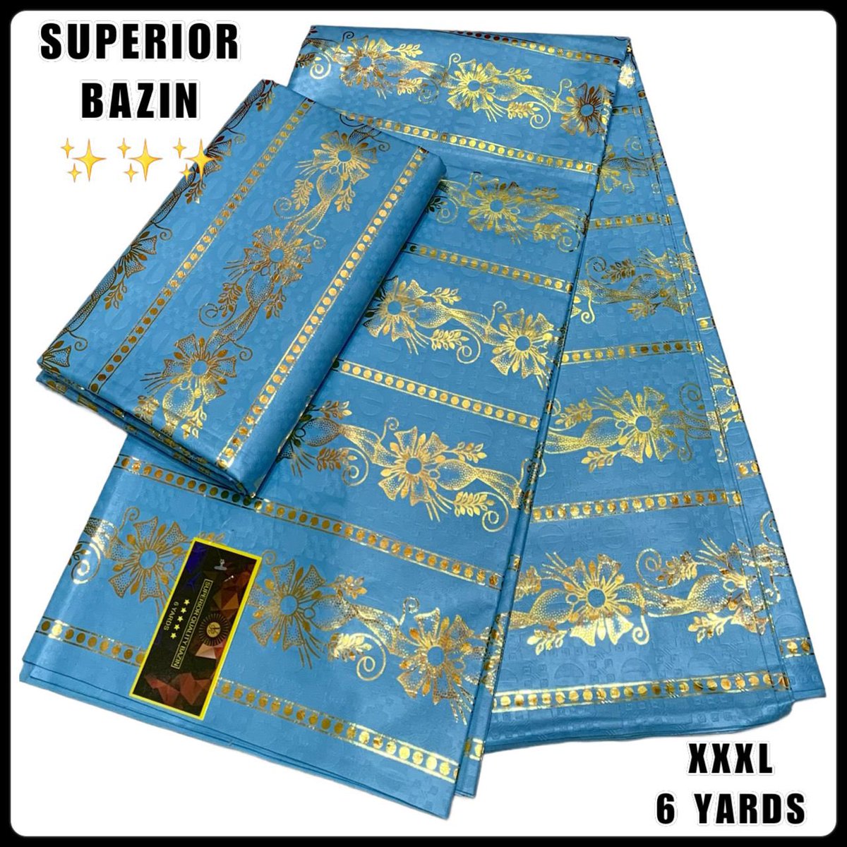 Superior Gold Bazin 💥💥💥

Category: fashion gold 
Texture: polyester 
Price: 🔖6000 6yrds

📍Kano