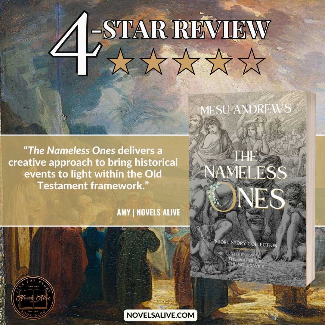 4-STAR REVIEW⭐️⭐️⭐️⭐️: THE NAMELESS ONES by Mesu Andrews 

👉THE NAMELESS ONES delivers a creative approach to bring historical events to light within the Old Testament framework. bit.ly/3KpTqQ5 #bookreview #christian #biblestories #historicalfiction #books #book #read