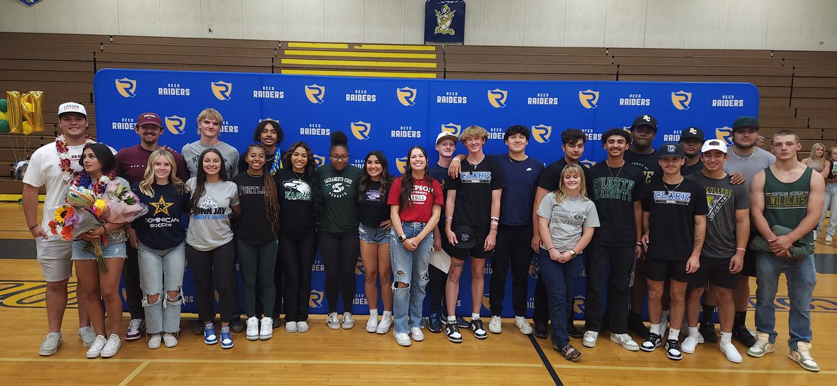 Reed had 36 students sign for college athletics in a ceremony today at the school!