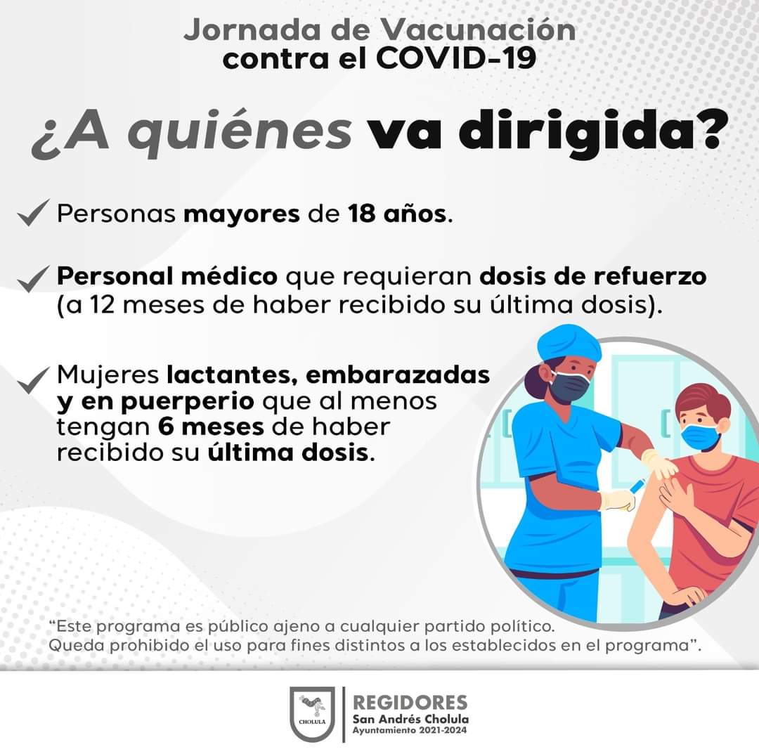 #Atención|| El CESSA de Tlaxcalancingo es el punto de vacunación permanente contra Covid-19 en #SanAndrésCholula, #Puebla, revisa aquí la documentación necesaria y quién puede aplicarse el biológico.