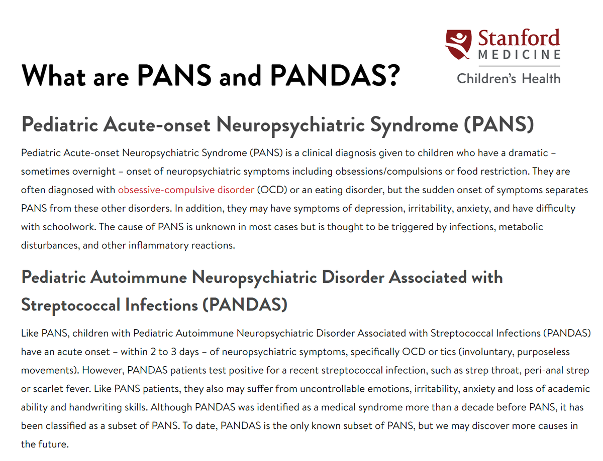 The developing brain is more prone to be affected by viruses and bacteria. Pediatric Autoimmune Neuropsychiatric Disorder (#PANS) is a real disease. Trust your kids and your family if you think something is wrong.