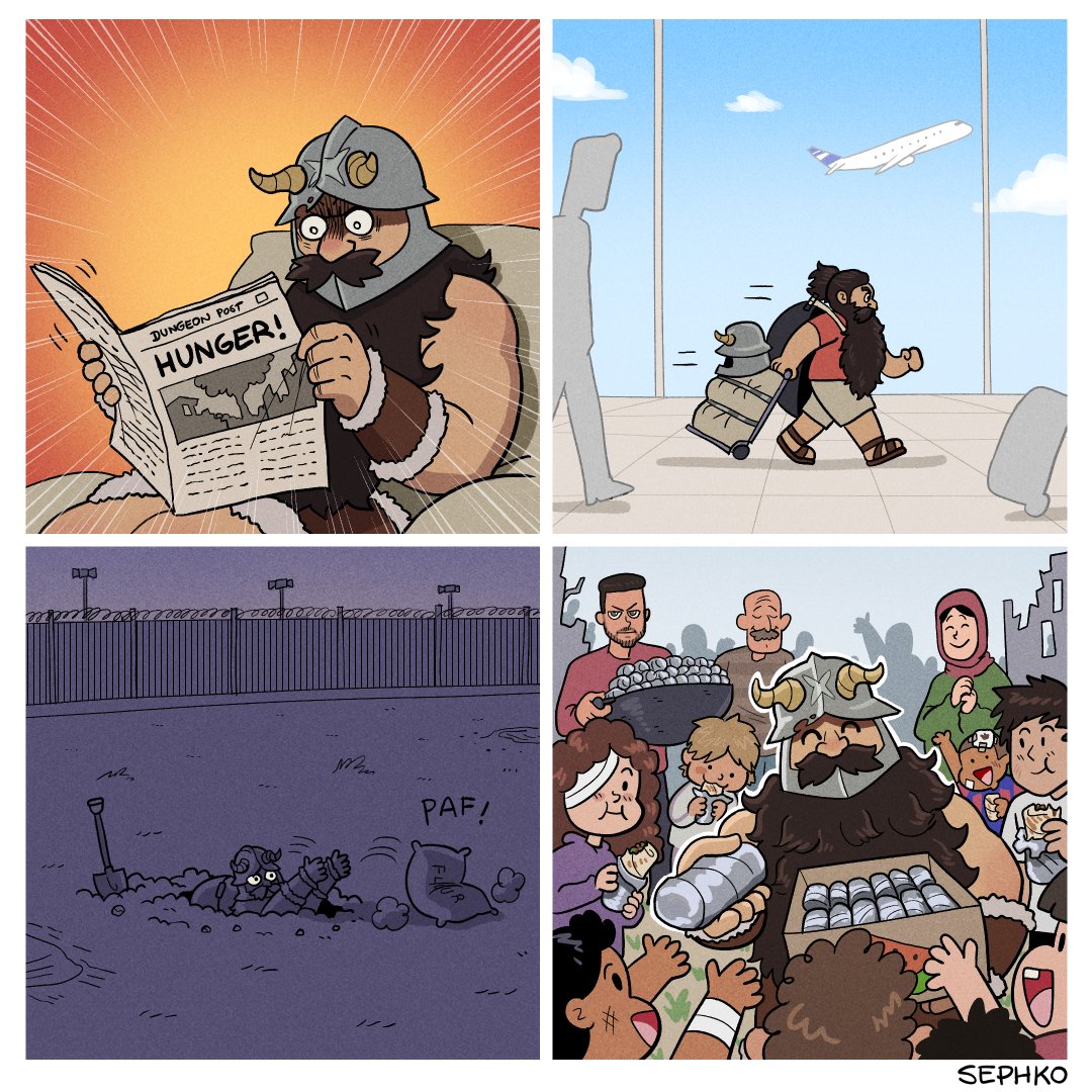 Sephko's tweet image. "I must feed the young ones!!!" 🕊️🍉✊ #DungeonMeshi #Senshi