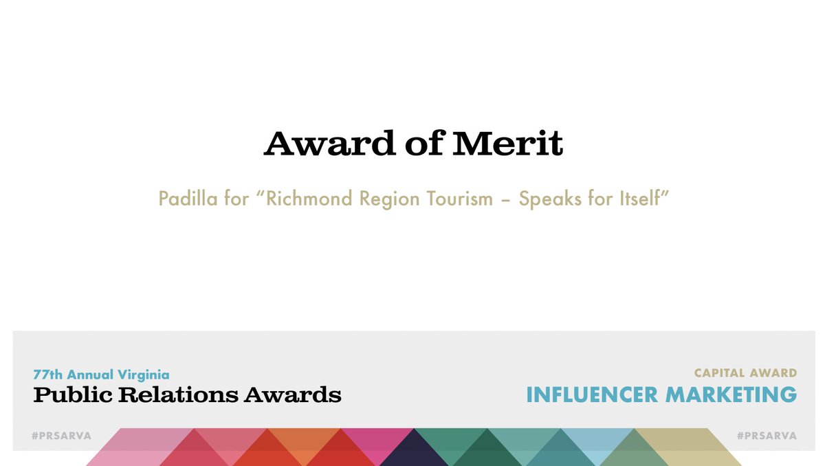 Congratulations to our Capital Award: Influencer Marketing Award of Merit winner!

CC: <a href="/Padilla_Comm/">Padilla</a>