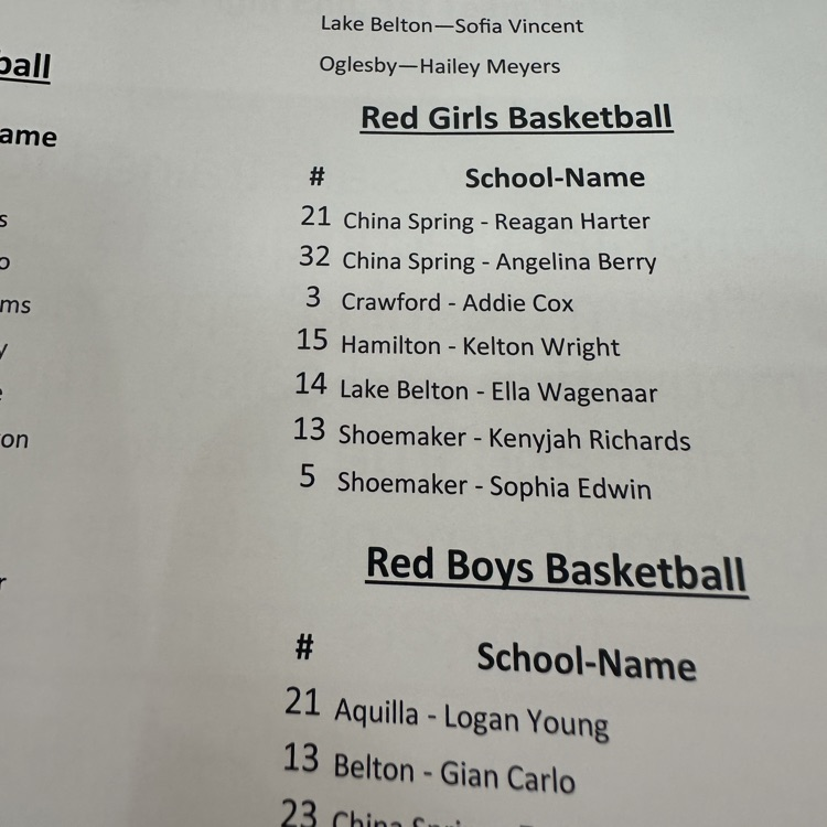 crawfordisd's tweet photo. Addie Cox played in the FCA Victory Bowl Basketball game this evening at Fairfield High School. She is the first ever Crawford Lady Pirate to participate in this game. Congratulations to her! Go Team RED! 
Final: Blue 38- Red 52. 🏀🏀🏀 https://t.co/jZwA9Dr7Ck
