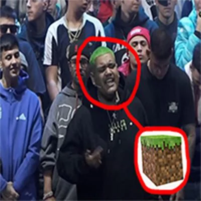 minecraft grass ahh hair
