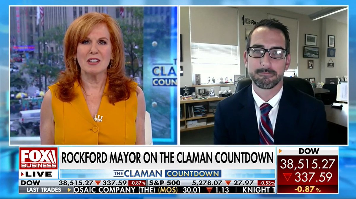 IN THE NEWS AGAIN: This afternoon, Mayor McNamara was live on Fox Business discussing Rockford's growth and turnaround in recent years. You can watch the nearly 5-minute clip here: foxbusiness.com/video/63538924…
