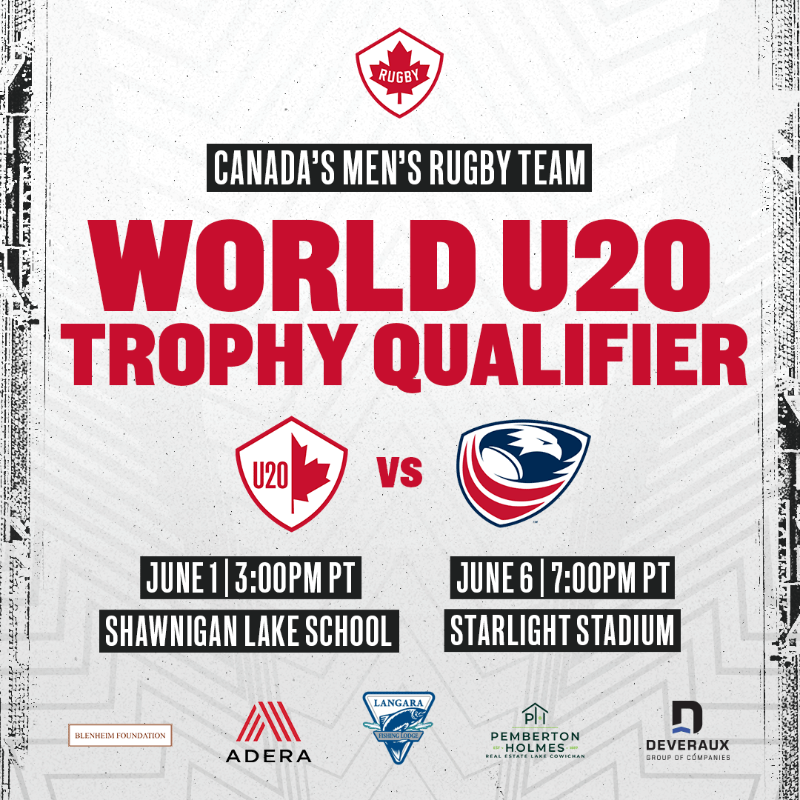 RugbyCanada's tweet photo. Canada’s U20 Men’s Rugby Team takes on the USA on home soil in a two-match series to determine the North America berth for the World Rugby U20 Trophy!

#RugbyCA | #OneSquad
