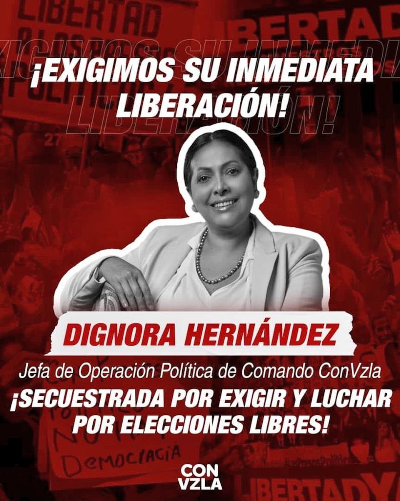 En mi segundo día por el estado #Lara no pude dejar de recordar a mi querida amiga y compañera, <a href="/DignoraHernandz/">Dignora Hernández C.</a>. Ella siempre ha defendido el valor de la familia y la protección que ésta ofrece a cada persona. 

Hoy, a 70 días de su secuestro, ratifico que nuestra lucha diaria