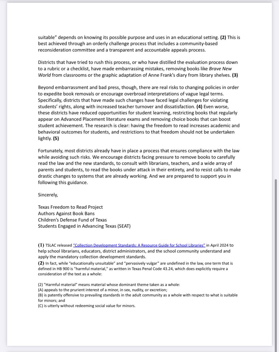 ICYMI here is our joint letter sent to superintendents, trustees and curriculum directors all over the state of Texas, earlier this month, referenced in this article. Sign our petition. Let us know you’re with us. txftrp.org/petition