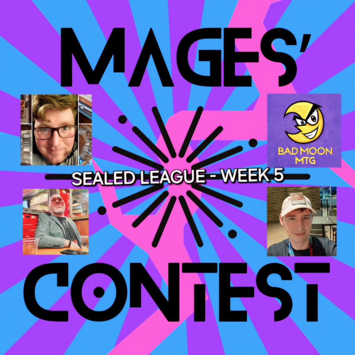 TONIGHT!

Week 5 of our Sealed League!

<a href="/BadMoonMTG/">Bad Moon Over The Wasteland</a> <a href="/Cam_OutOfExile/">Cam_OutOfExile ☄️</a> <a href="/Ben0fSomeTrades/">Benjamen Will Post Again When??</a> &amp; <a href="/ColinOClock/">Colin O'Clock 🔜 #MCChicago 🧙💥</a> Battle for position as we enter the 2nd half of the league! 

Packs have been added from new sets for extra spice🌶 Join us!

830pm central (In 1 hour!) on:
twitch.tv/magescontest