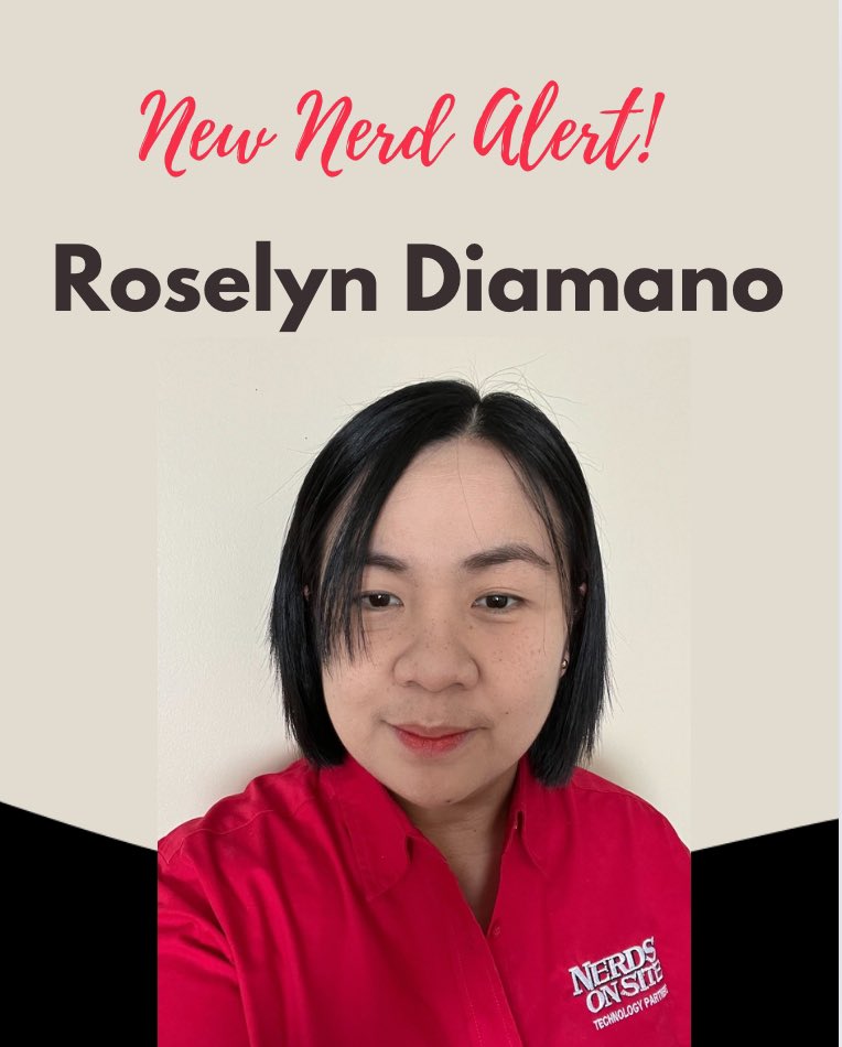 noslethbridge's tweet photo. Please welcome our New Nerd Roselyn Diamano! We are so glad to have her on our team! 
#Noslethbridge #Lethbridge #YQL #NerdsOnSite #Nerdsonsitelethbridge #IT #lethbridgealberta #lethbridgebusiness #lethbridgelocal #lethbridgeliving
#lethbridgesmallbusiness https://t.co/tS8WIgp52p